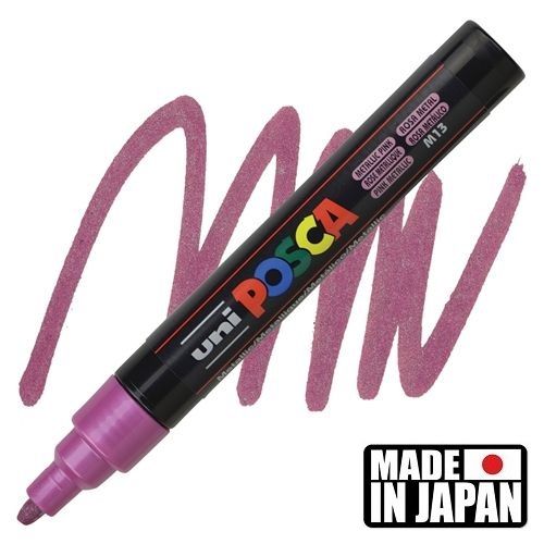 ACRYLIC MARKER POSCA PC-5M MEDIUM METALLIC PINK