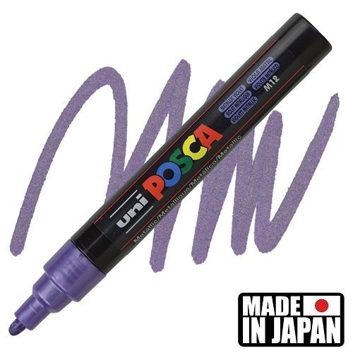 ACRYLIC MARKER POSCA PC-5M MEDIUM METALLIC VIOLET