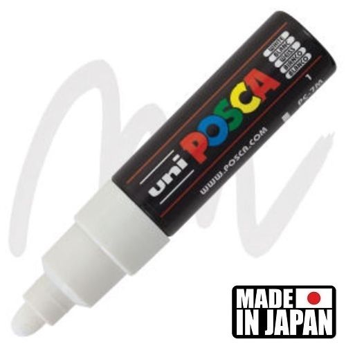 ACRYLIC MARKER POSCA PC-7M  BROAD BULLET # WHITE