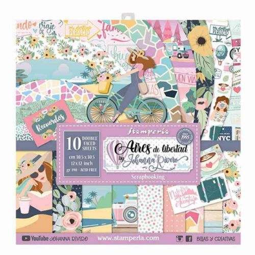 SCRAPBOOKING PAD 10 SHEETS - "Aires de Libertad"