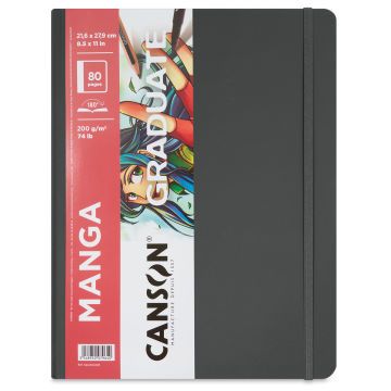 CANSON  GRADUATE MANGA  21.6 х 27.9 - Твърди корици за МАРКЕРИ и смесена техника 80стр  / 200g