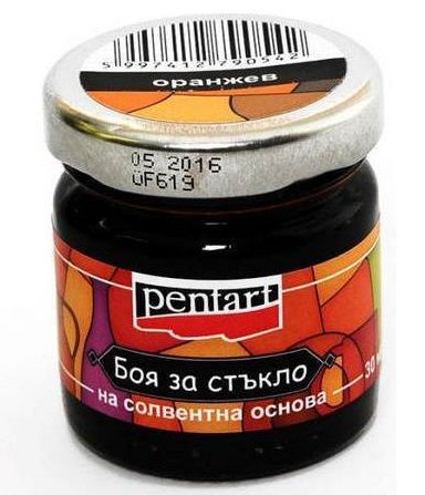 PENTART - Витражна боя за стъкло 30 мл. - Оранж