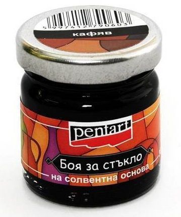 PENTART - Витражна боя за стъкло 30 мл. - Кафяво