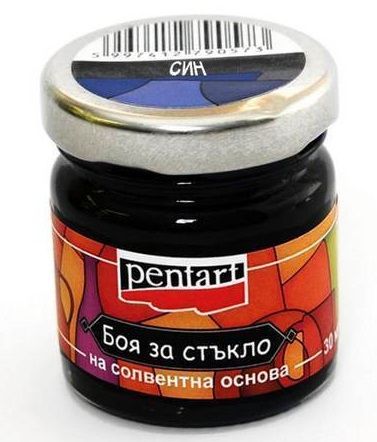 PENTART - Витражна боя за стъкло 30 мл. - Синьо