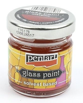 PENTART - GLASS PAINTS solvent 30 ml - Copper