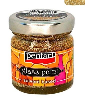 PENTART  GLASS PAINTS solvent 30 ml - Sparkling gold