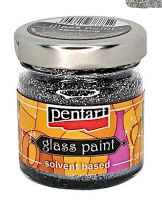 PENTART - GLASS PAINTS solvent 30 ml - Sparkling silver