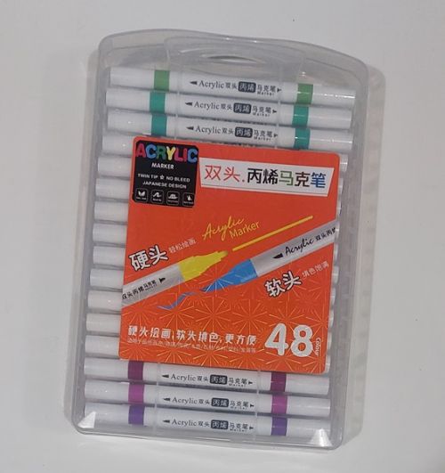 # ACRYLIC TWIN MARKER  48 - Двувърхи акрилни маркери  48бр