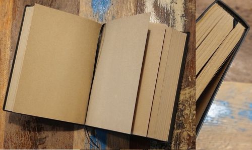 BKBD  LEATHER BOOK & SKETCH -  ТЕФТЕР твърди кожени корици  240 л / 12.5 x 17.5cm