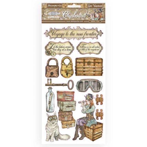 Chipboard cm 15x30 - Lady Vagabond - СЗЛ комплект Чипборд елементи - 15 х 30 см.