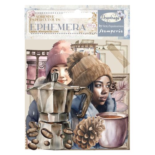 Ephemera - Create Happiness Dewdrops -  Kомплект самозалепващи хартиени елементи - 16 х 16 см.