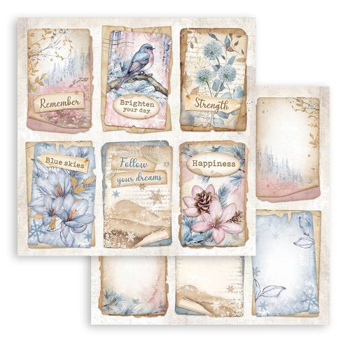 STAMPERIA, Create Happiness Dewdrops 6 cards 12x12 Inch Paper Sheets