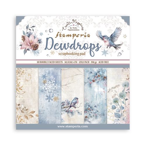 SCRAPBOOKING PAD 10 SHEETS CM 30,5X30,5 (12"X12") - Create Happiness Dewdrops