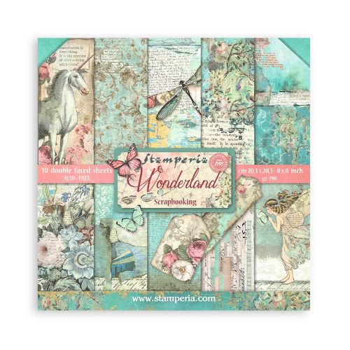 SCRAPBOOKING SMALL PAD 10 SHEETS CM 20,3X20,3 (8"X8") - Wonderland