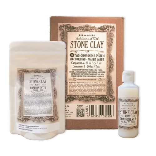 Stone Clay set - Глина, имитация на камък, комплект (80 ml +200 g)