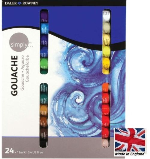 Daler Rowney Simply Gouache Set of 24 x 12ml