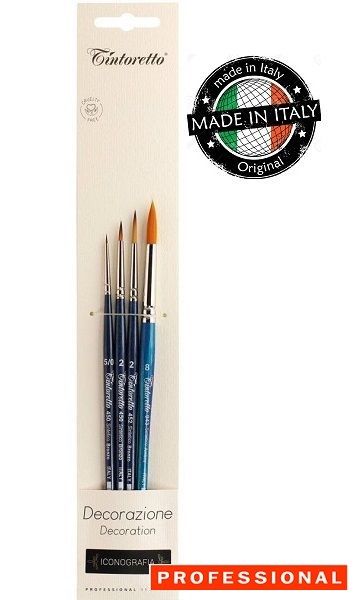 TINTORETTO "Iconografia" BRUSH SET 4 pcs