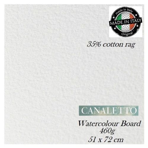 Canaletto WATERCOLOUR  BOARD 460g  - АРТ КАРТОН с памучно съдържание 35% / 51х72cm / 