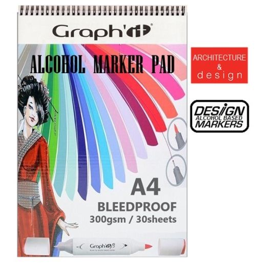 ALCOHOL MARKER PAD 300g A4 -  Блок за АЛКОХОЛНИ МАРКЕРИ 30 листа А4 