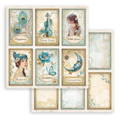 STAMPERIA, Masquerade 6 cards - Дизайнерски скрапбукинг картон 30,5 х 30,5 см.