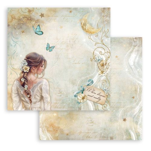 STAMPERIA, Masquerade lady butterfly 12x12 Inch Paper Sheets