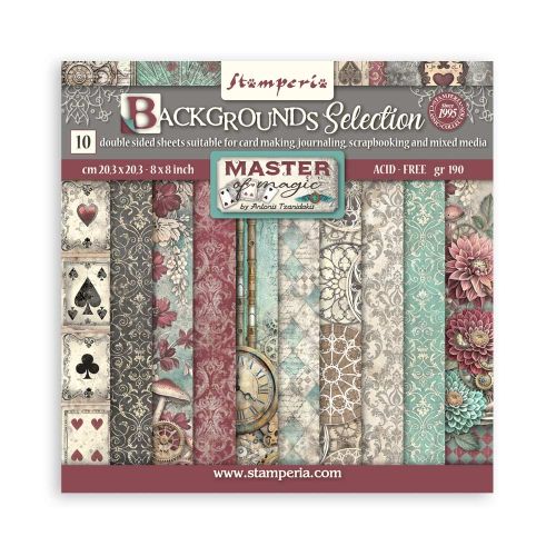 STAMPERIA PAD - Backgrounds Selection - Master of Magic - Дизайнерски блок 20.5 X 20.5CM