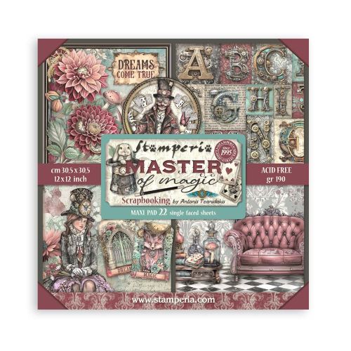 STAMPERIA 22 Pack - Single face, Master of Magic - Дизайнерски блок 12"x12" 