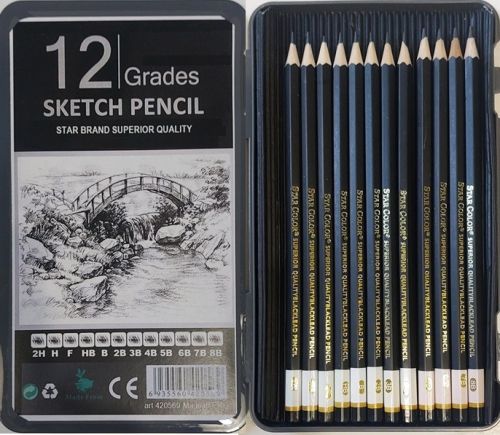 ART STUDIO GRAPHITE SET 2H-4B - 12 DRAWING pencils