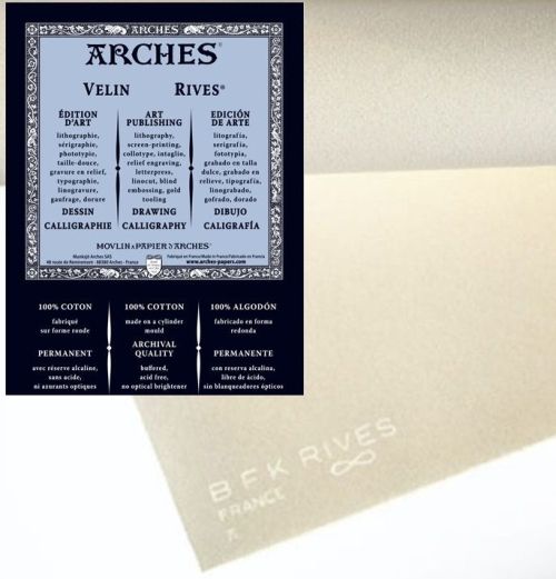 ARCHES  VELIN RIVES  76 x 56 - Професионален  ръчен картон за печатни техники