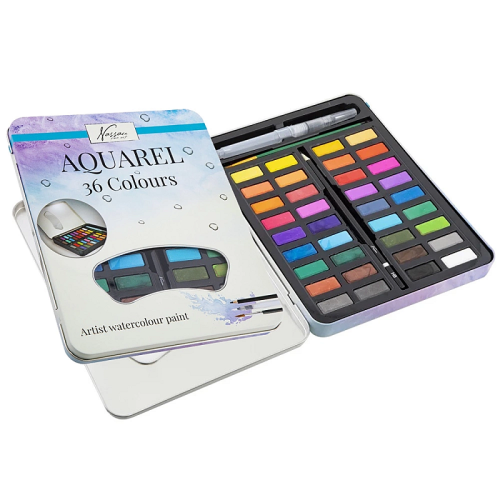 NASSAU FINE ART AQUARELL 36 + 2 brushes