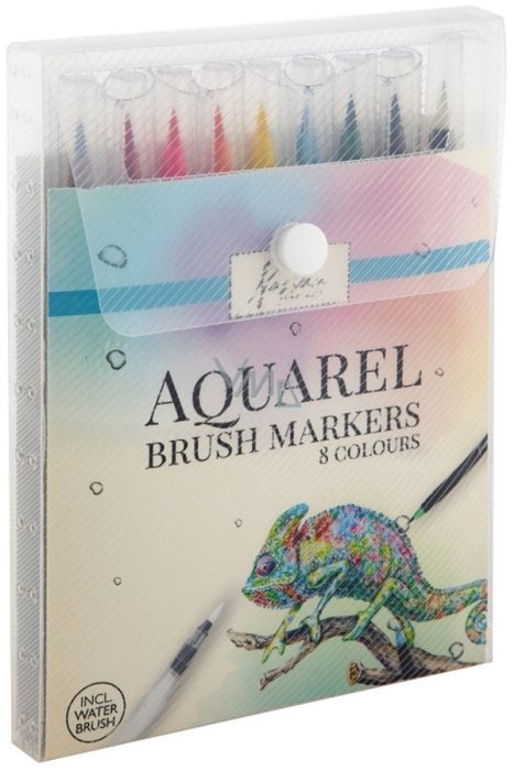 NASSAU AQUARELL BRUSH MARKERS 8 + brush