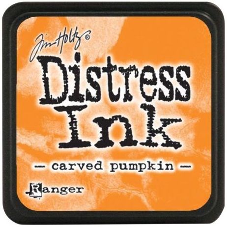MINI Distress ink pad by Tim Holtz - Тампон, "Дистрес" техника - Carved pumpkin