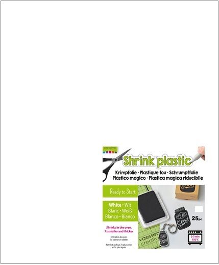 SHRINK PLASTIC  - Шринк пластмаса Бяла А4/25 бр.   # WHITE