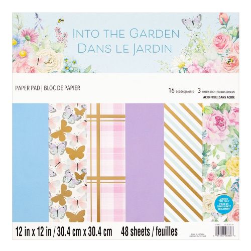 Into the Garden 12x12 Inch Paper Pad  - Дизайнерски блок 12"х12" / 48листа 