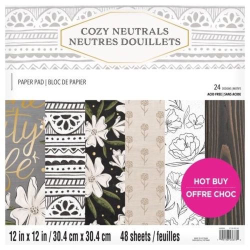 Cozy Neutrals 12x12 Inch Paper Pad  - Дизайнерски блок 12"х12" / 48листа 