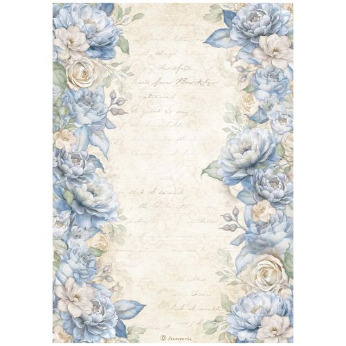 STAMPERIA - Timeless floral borders - Оризова декупажна хартия A4