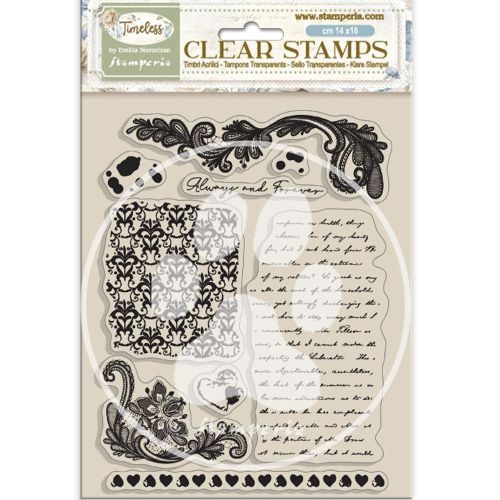 Acrylic stamp cm 14x18 - Timeless backgrounds