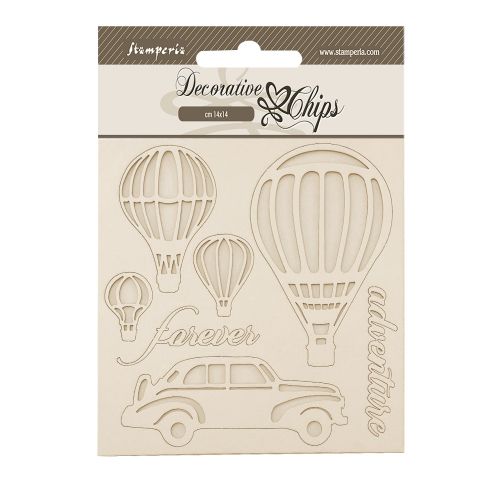 Decorative Chips - Timeless air balloons 14 x 14 cm.