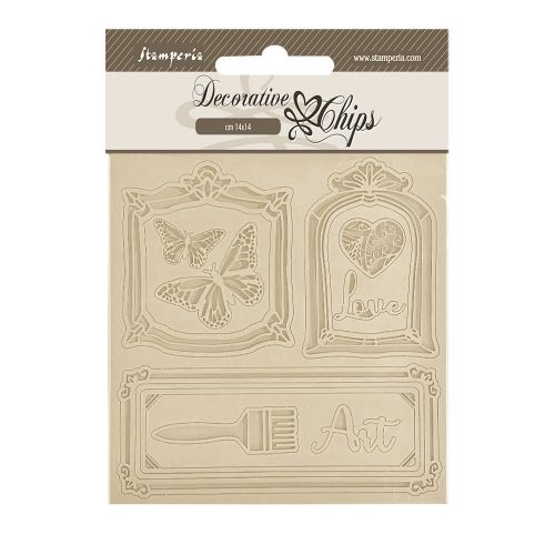 Decorative Chips - Sunflower Art frames - Чипборд 3D елементи 14 х 14 см.