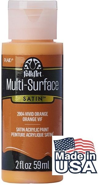 Декорфин акрил за всякаква повърхност MULTI-SURFACE SATIN 59мл. VIVID ORANGE