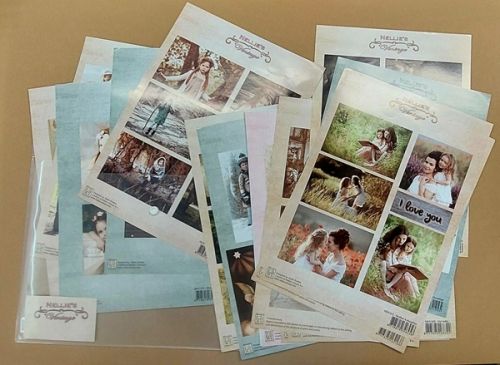 АРТ  хартия  за колажи , декупаж и албуми  NELLIES VINTAGE 20бр
