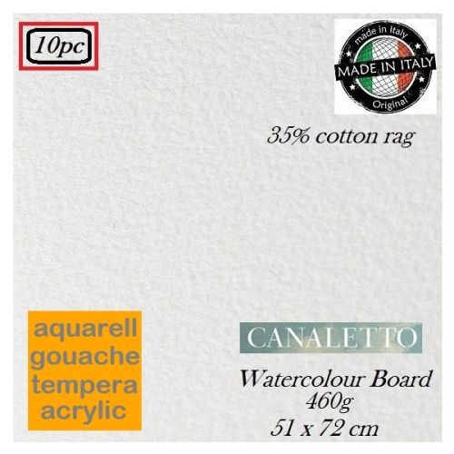 Canaletto  WATERCOLOUR  BOARD 460g 10pack - АРТ КАРТОН с памучно съдържание 35% / 51х72cm / 10бр