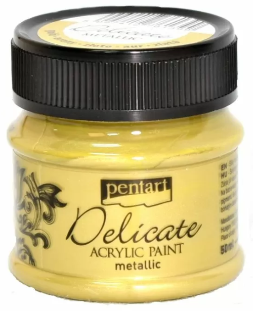 PENTART - DELICATE ACRYLIC PAINT METALLIC - Gold
