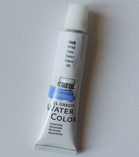 Aкварел El  Greco тубичка 12ml  #  БЯЛА