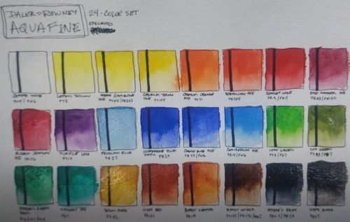 DR Aquafine  WATERCOLOUR  TRAVEL SET  - Фини  английски акварелни бои 24цв + четка