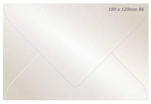 ENVELOPE B6  180 X 120mm B6 METALLIC CREME