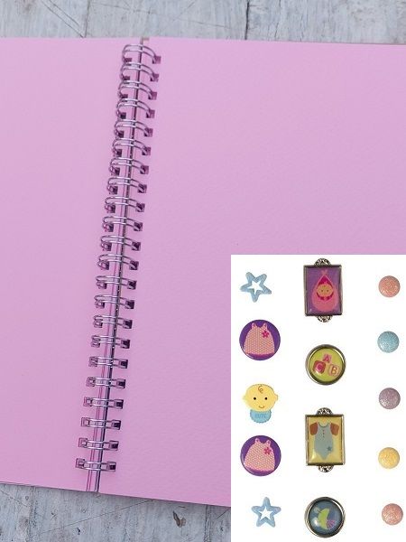 Scrapbooking Photo Album "Baby Girl" + brads