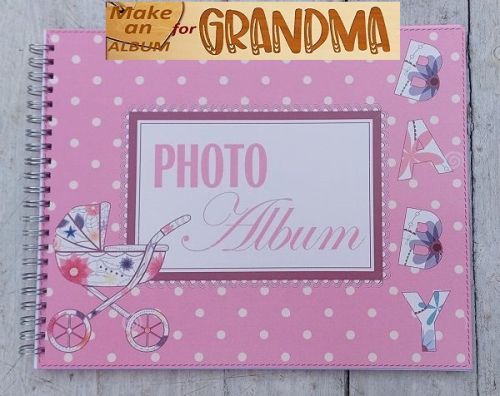 Scrapbooking Photo Album "Baby Girl" + brads
