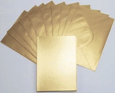 ENVELOPES CENTURA C6 - Перлени пликове 114 X 162 мм. Pure Gold - 10 бр.
