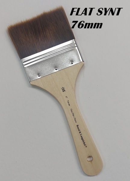 ROYAL FLAT SOFT SYNT BRUSH - Четка плоска  универсална 76mm